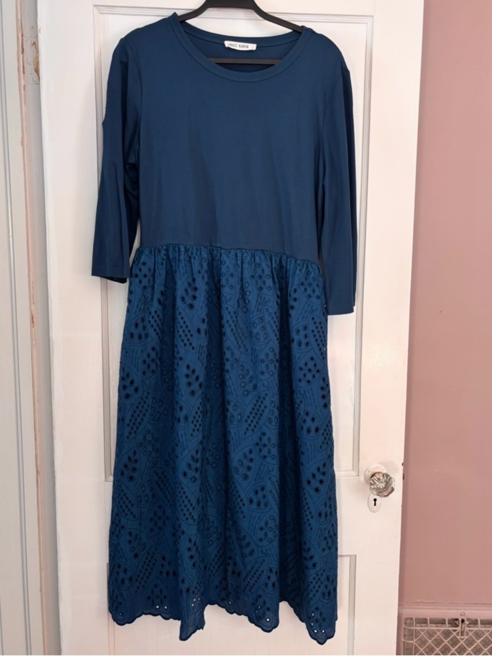 Grace Karin Teal Long Sleeve Dress - Picture 4 of 4